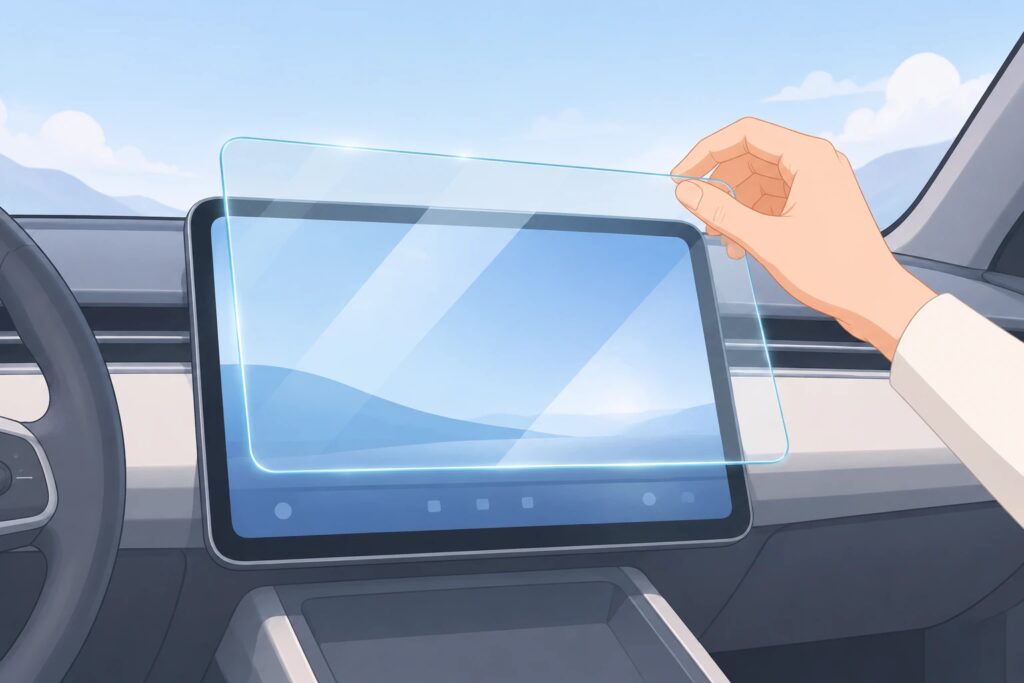 گلس مانیتور خودرو هانسونگ